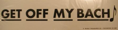 Get Off My Bach Sticker